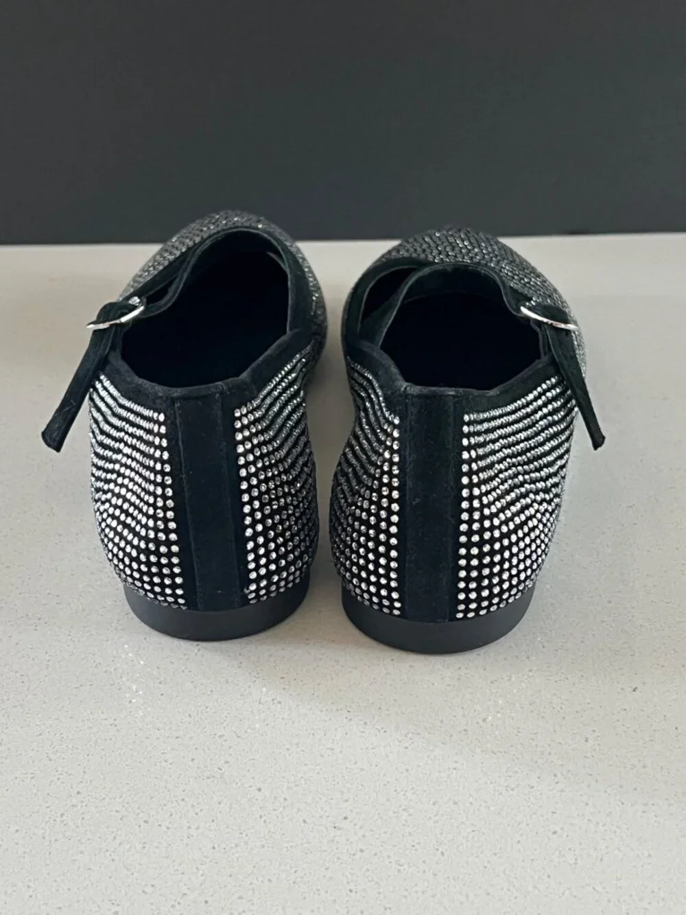 Stuart Weitzman Analiese Mary Jane Crystal  flat size 7